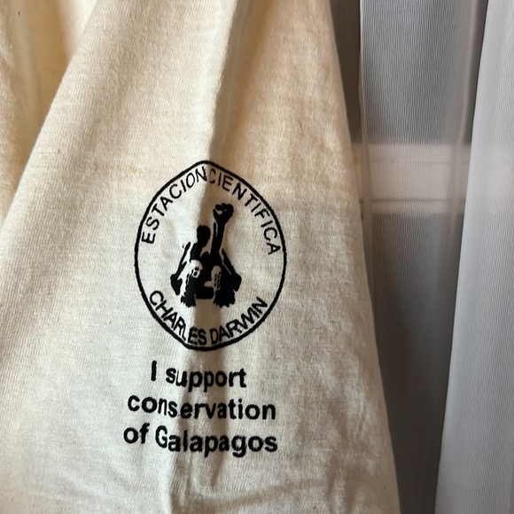 VTG Charles Darwin Galapagos Islands Blue Footed Booby T-Shirt Men’s Large - Picture 3 of 8